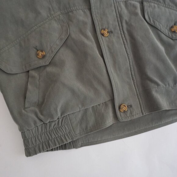 Vintage '90S Barracuda Olive Green Jackson Style Zip Up Farmer Jacket Medium - Picture 8 of 11